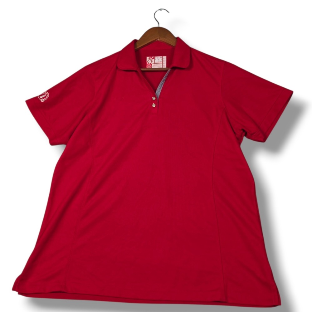 Chick-Fil-A Oobe Team Style Employee Uniform Red Polo Shirt Mens XL Recycled Top